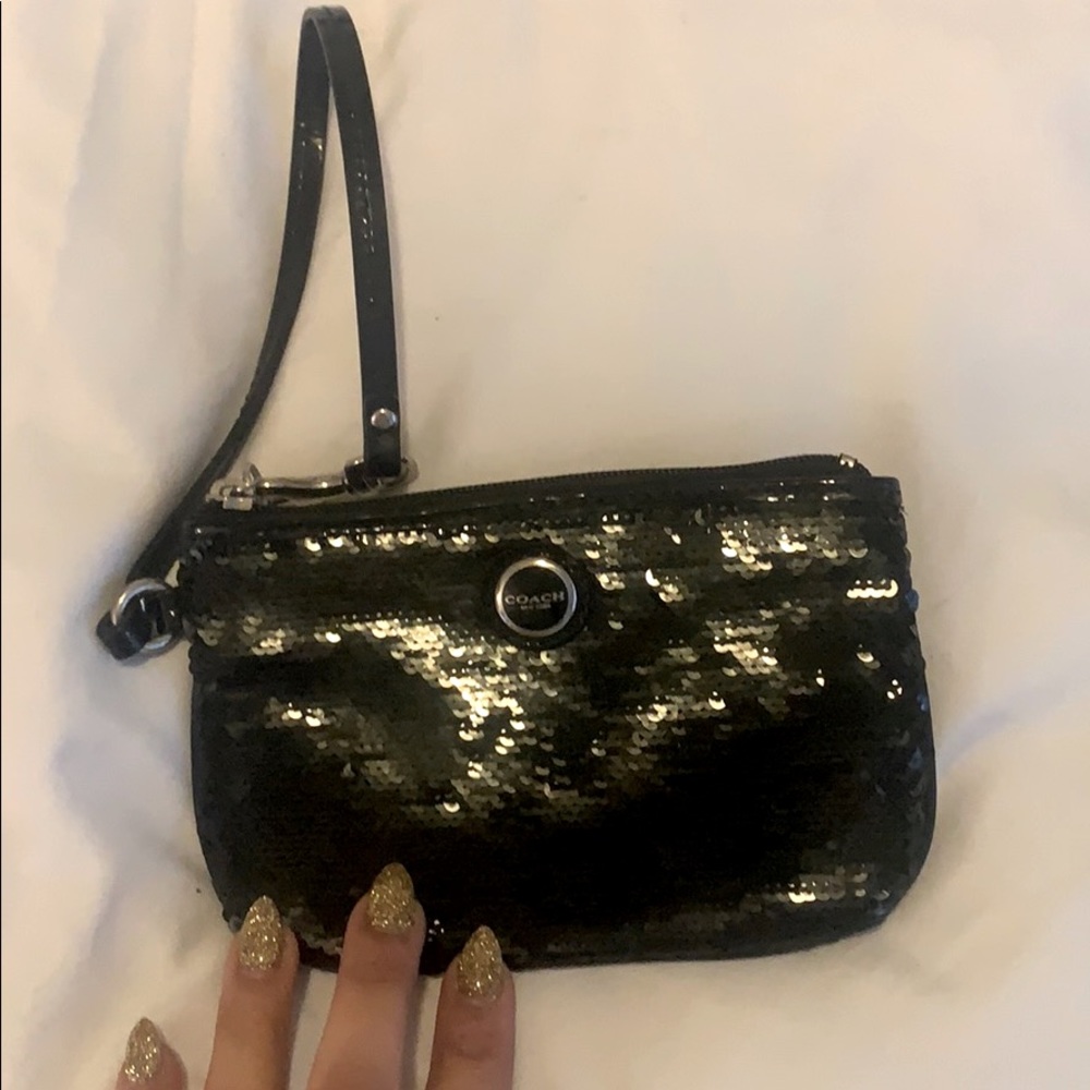 Coach sequins wristlet
